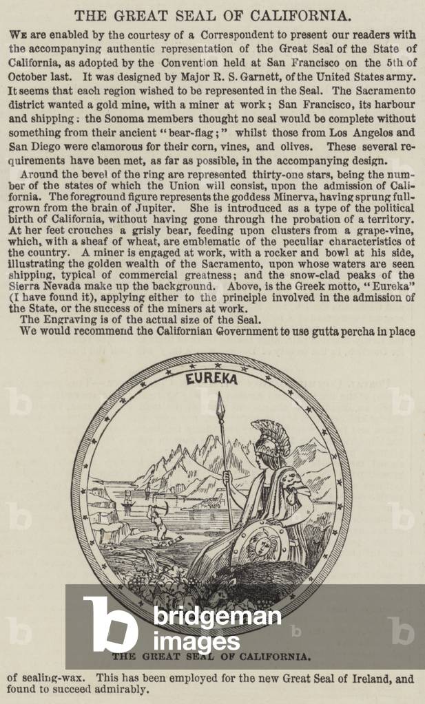 The Great Seal of California (engraving)