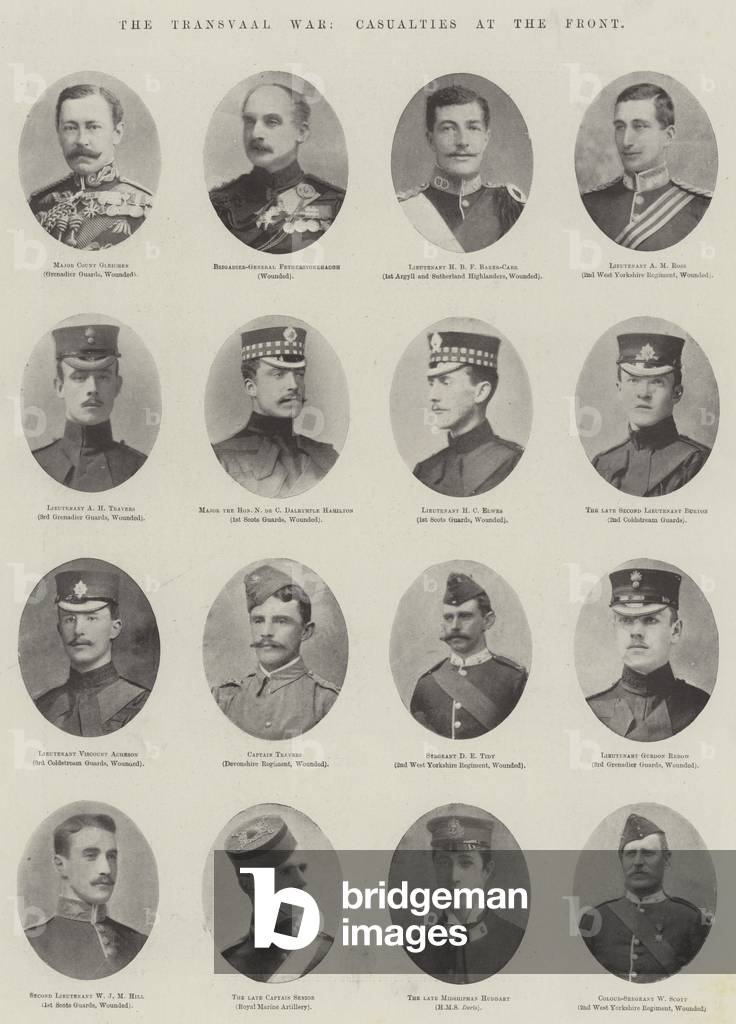 The Transvaal War, Casualties at the Front (b/w photo)