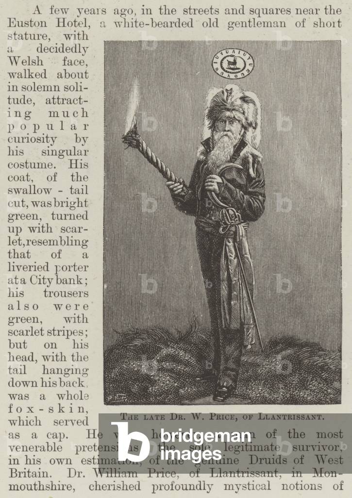 The late Dr W Price, of Llantrissant (engraving)
