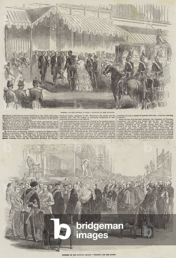 Opening of the Crystal Palace (engraving)