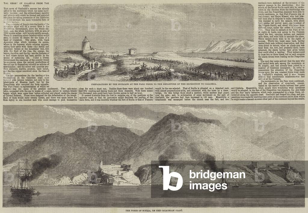 The Coast of Calabria from the Faro (engraving)