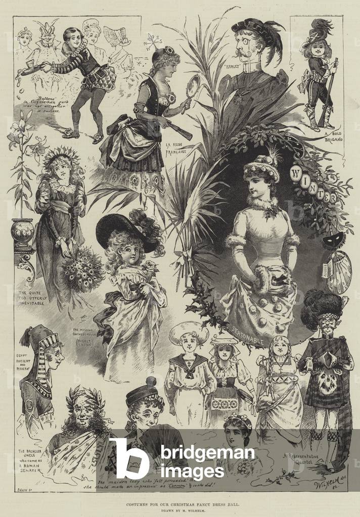 Costumes for our Christmas Fancy Dress Ball (engraving)
