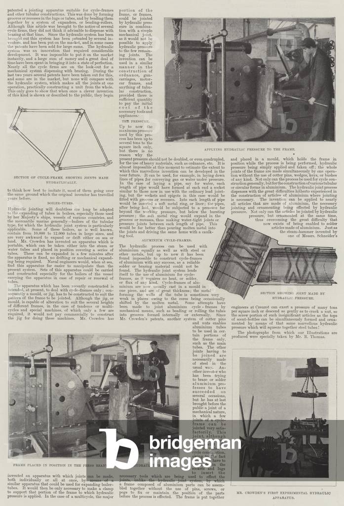 Mr Hooley's Hydraulic Joint (b/w photo)