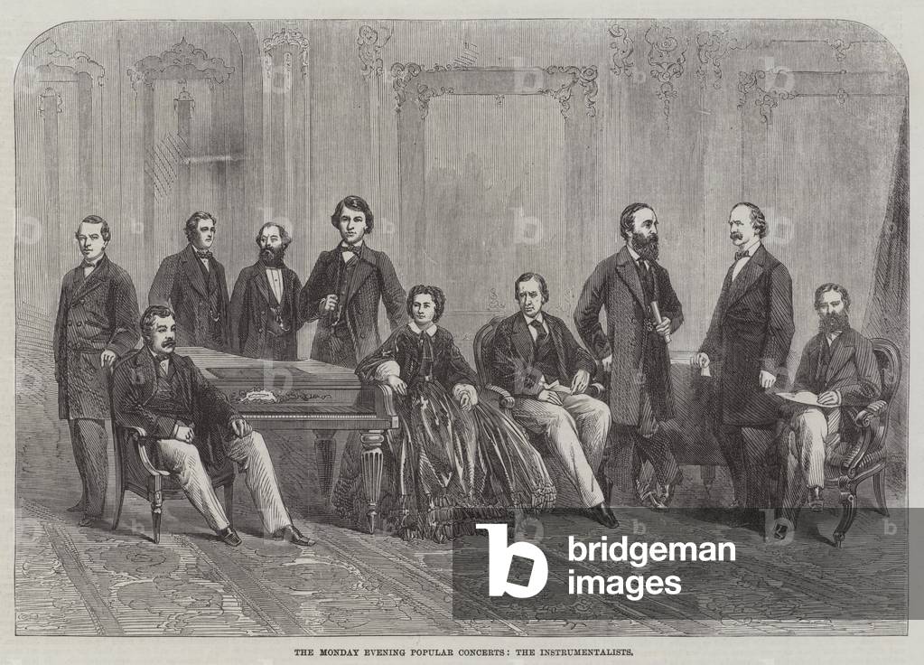 The Monday Evening Popular Concerts, the Instrumentalists (engraving)