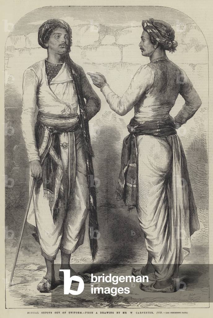 Bengal Sepoys out of Uniform (engraving)