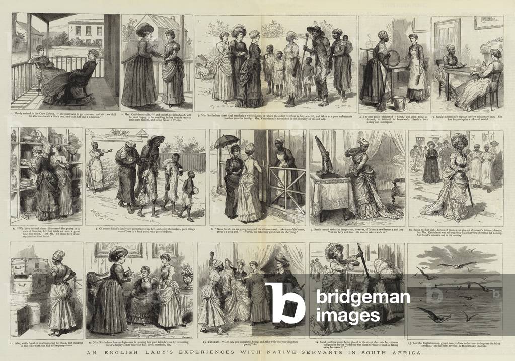 An English Lady's Experiences with Native Servants in South Africa (engraving)