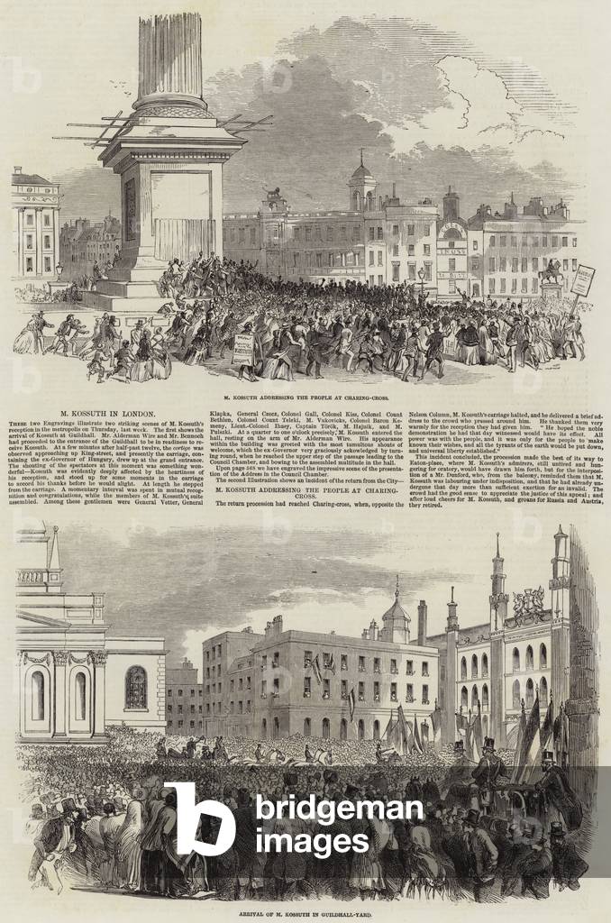M Kossuth in London (engraving)