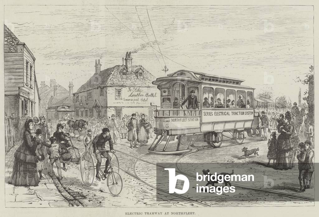 Electric Tramway at Northfleet (engraving)