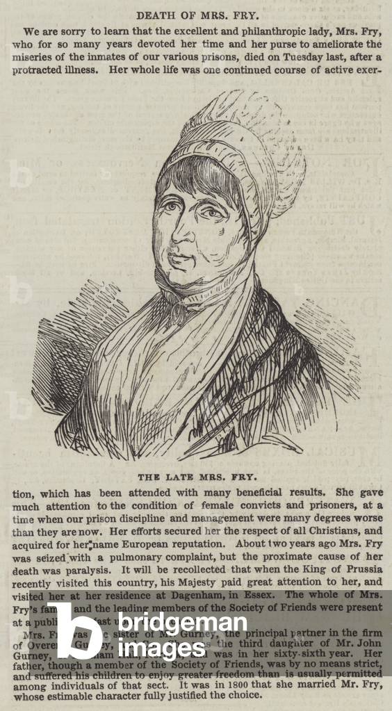 Death of Mrs Fry (engraving)