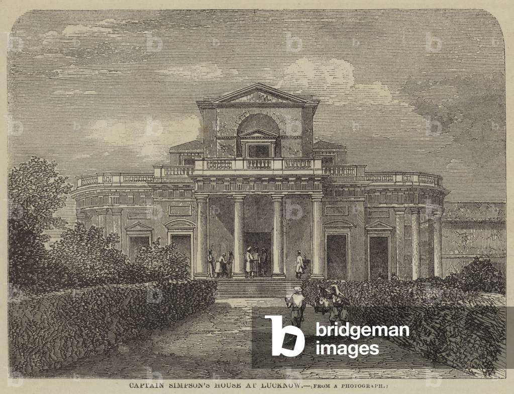 Captain Simpson's House at Lucknow (engraving)
