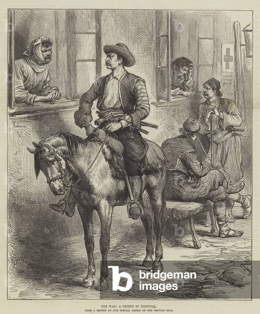 The War, a Friend in Hospital (engraving)