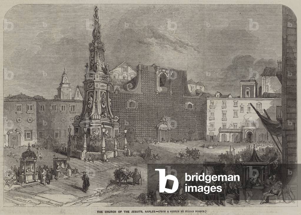 The Church of the Jesuits, Naples (engraving)