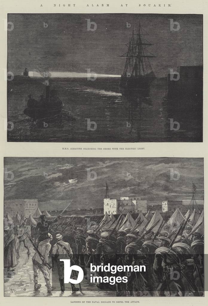 A Night Alarm at Souakim (engraving)