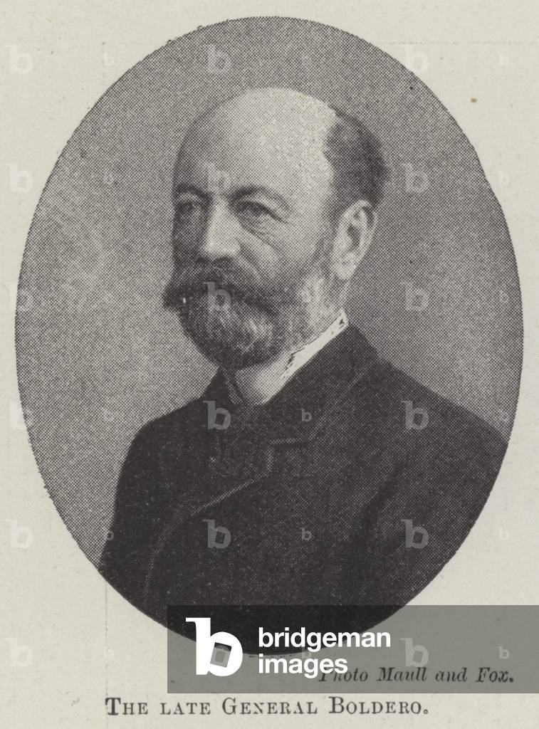 The late General Boldero (b/w photo)