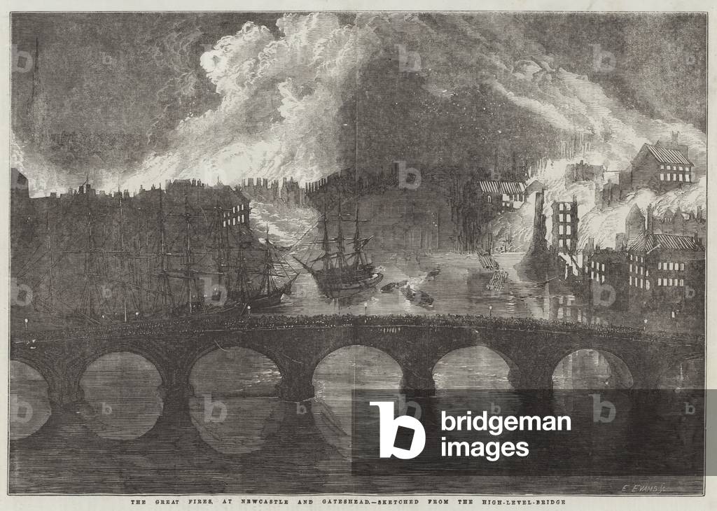 The Great Fires, at Newcastle and Gateshead (engraving)