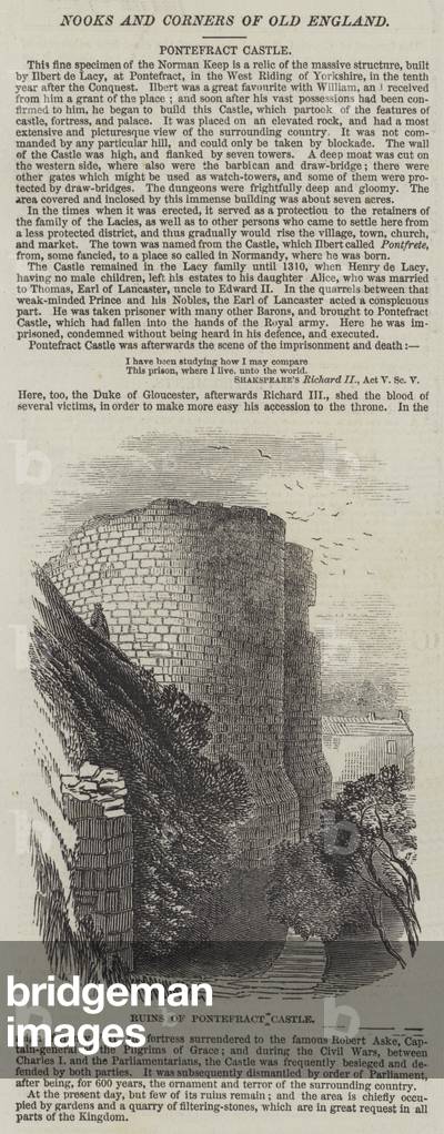 Ruins of Pontefract Castle (engraving)