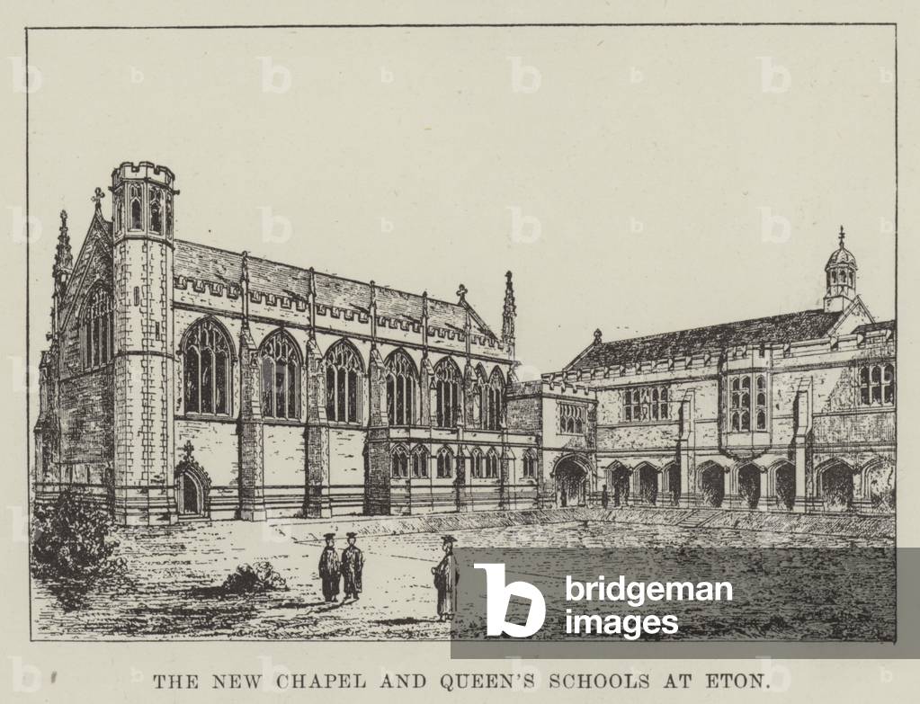 The New Chapel and Queen's Schools at Eton (engraving)