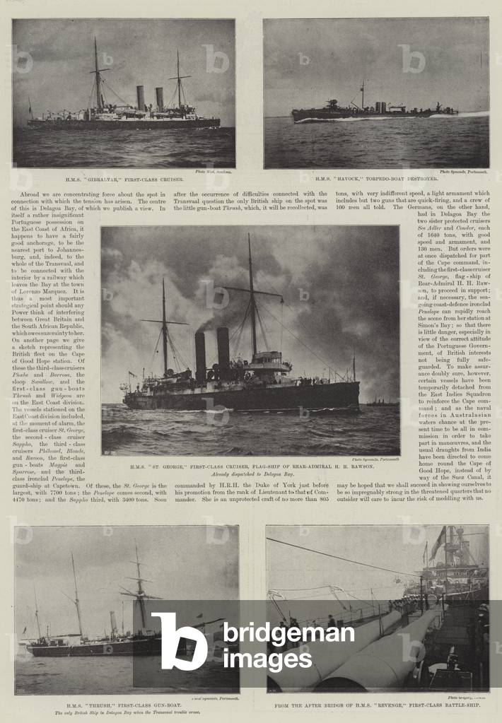Great Britain's Naval Preparations (b/w photo)
