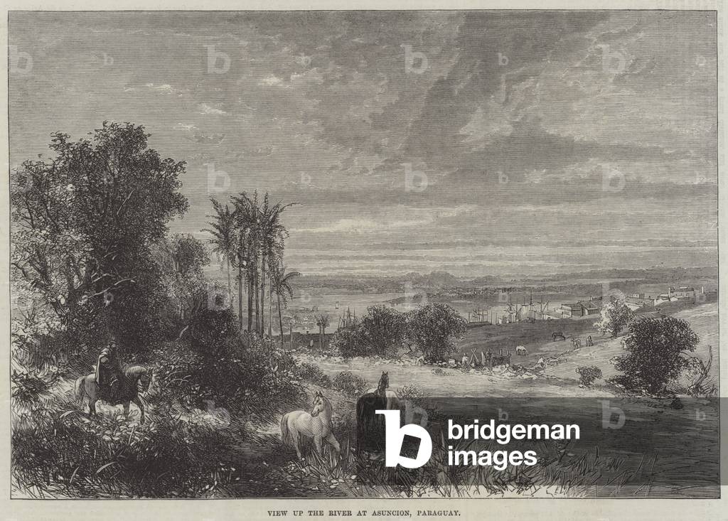 View up the River at Asuncion, Paraguay (engraving)