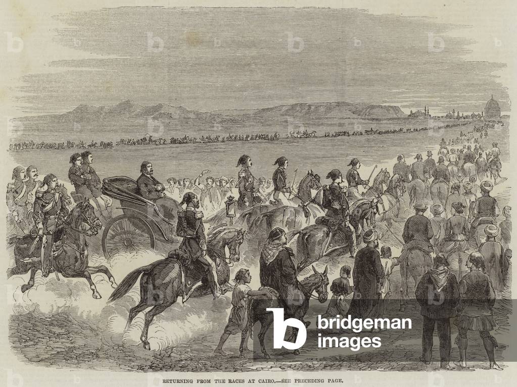 Returning from the Races at Cairo (engraving)