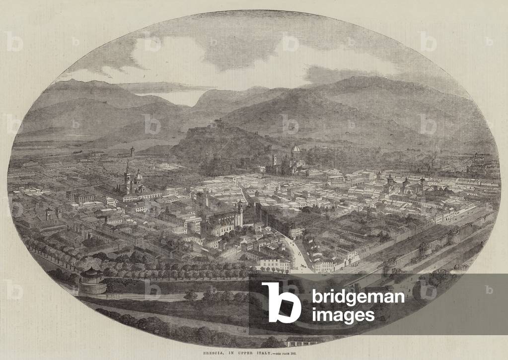 Brescia, in Upper Italy (engraving)