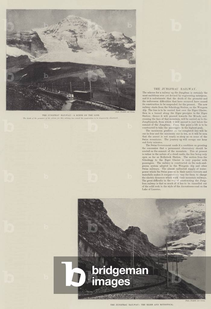 The Jungfrau Railway (b/w photo)