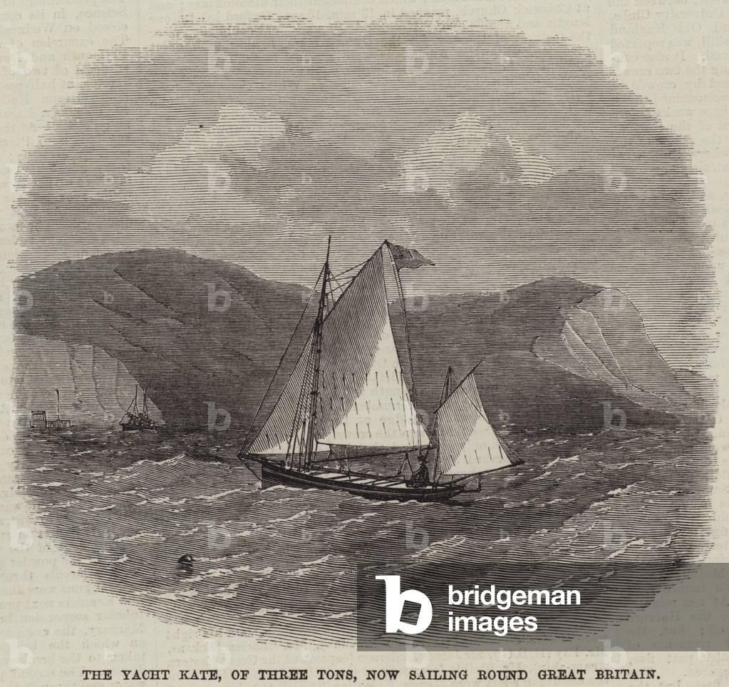 The Yacht Kate, of Three Tons, now sailing round Great Britain (engraving)