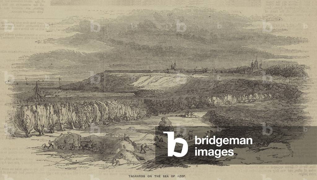 Taganrog on the Sea of Azof (engraving)
