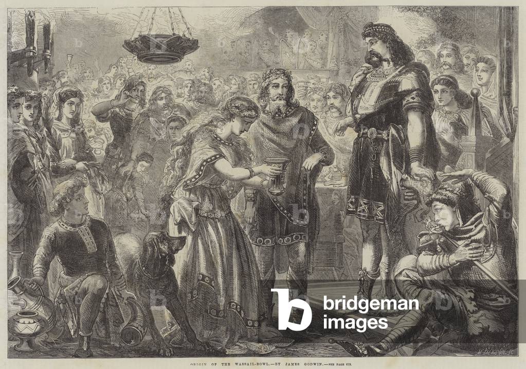 Origin of the Wassail-Bowl (engraving)