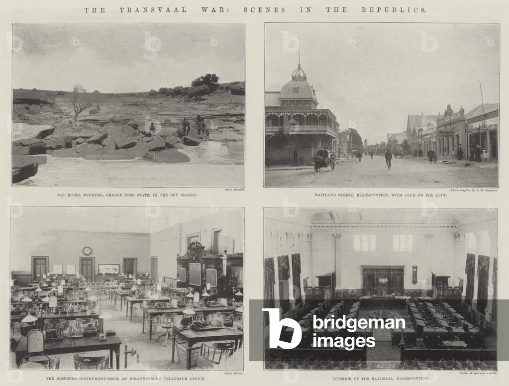 The Transvaal War, Scenes in the Republics (b/w photo)