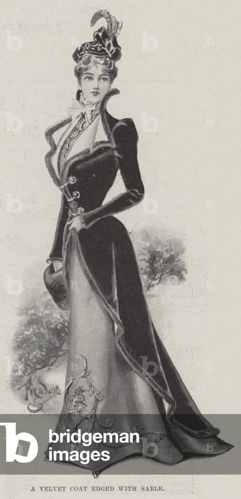 A Velvet Coat edged with Sable (litho)