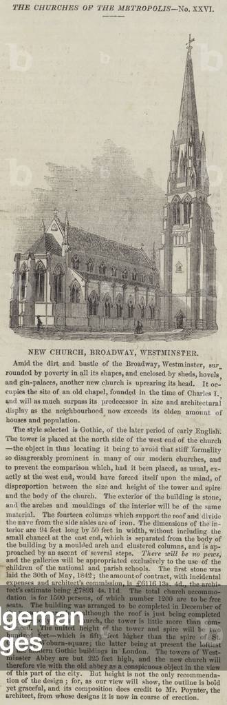 New Church, Broadway, Westminster (engraving)