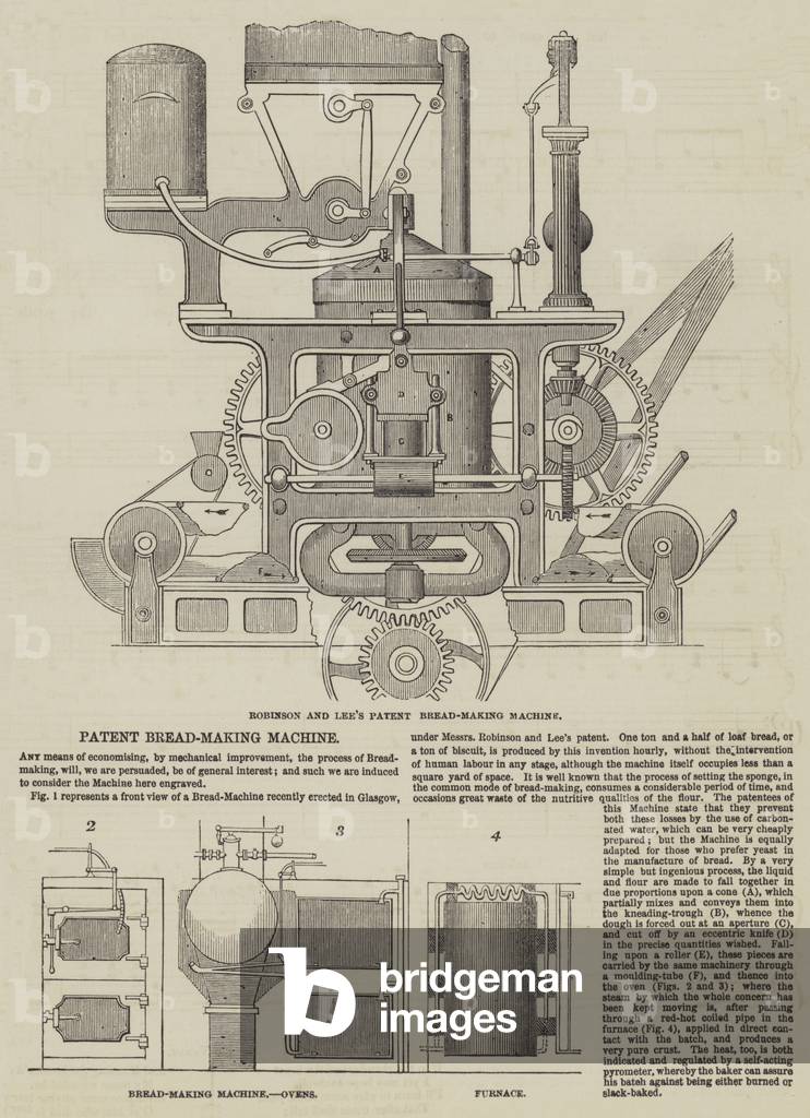 Patent Bread-Making Machine (engraving)