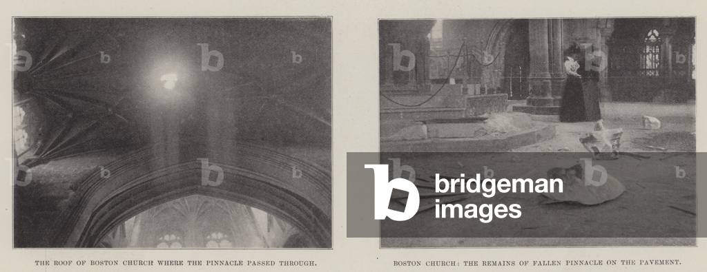 The Accident to the Boston Stump (b/w photo)