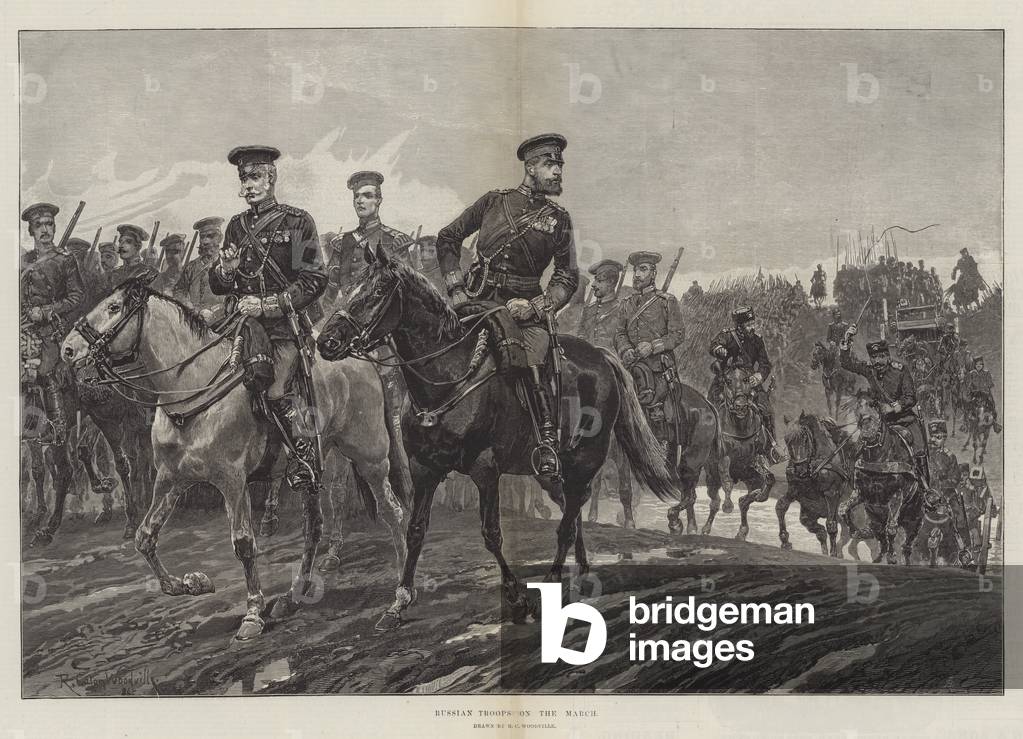 Russian Troops on the March (engraving)