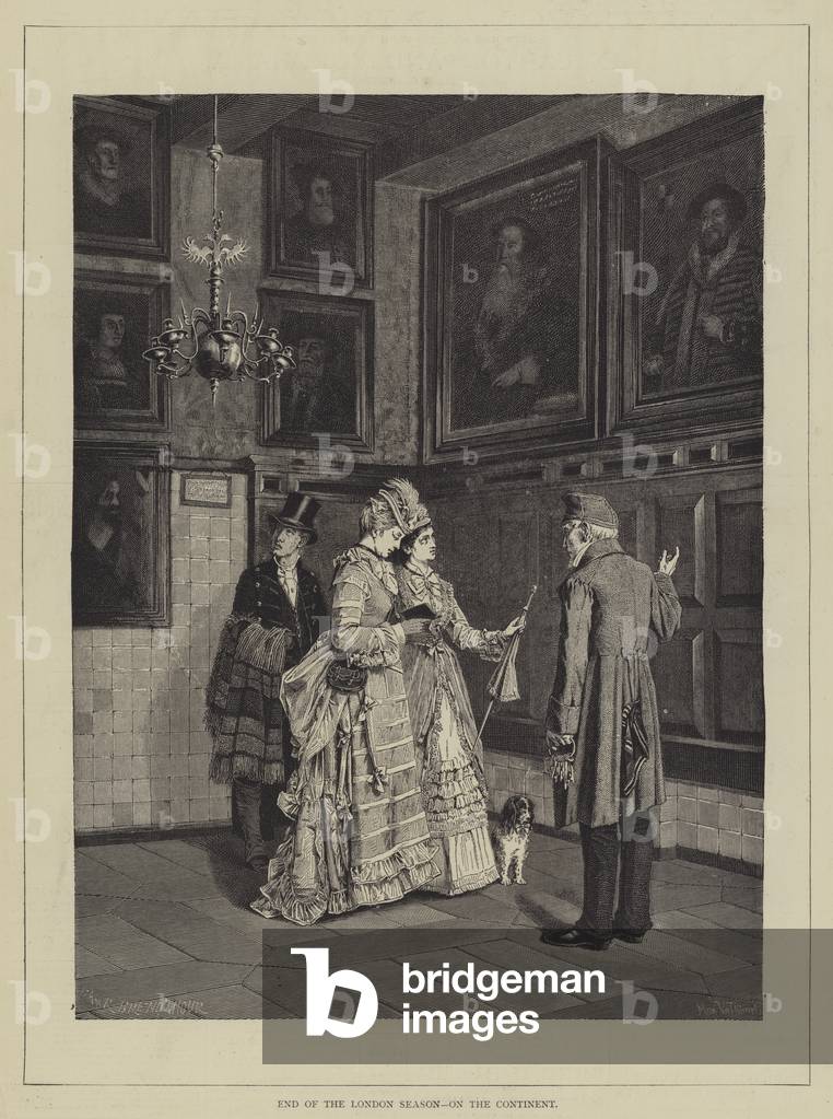 End of the London Season, on the Continent (engraving)