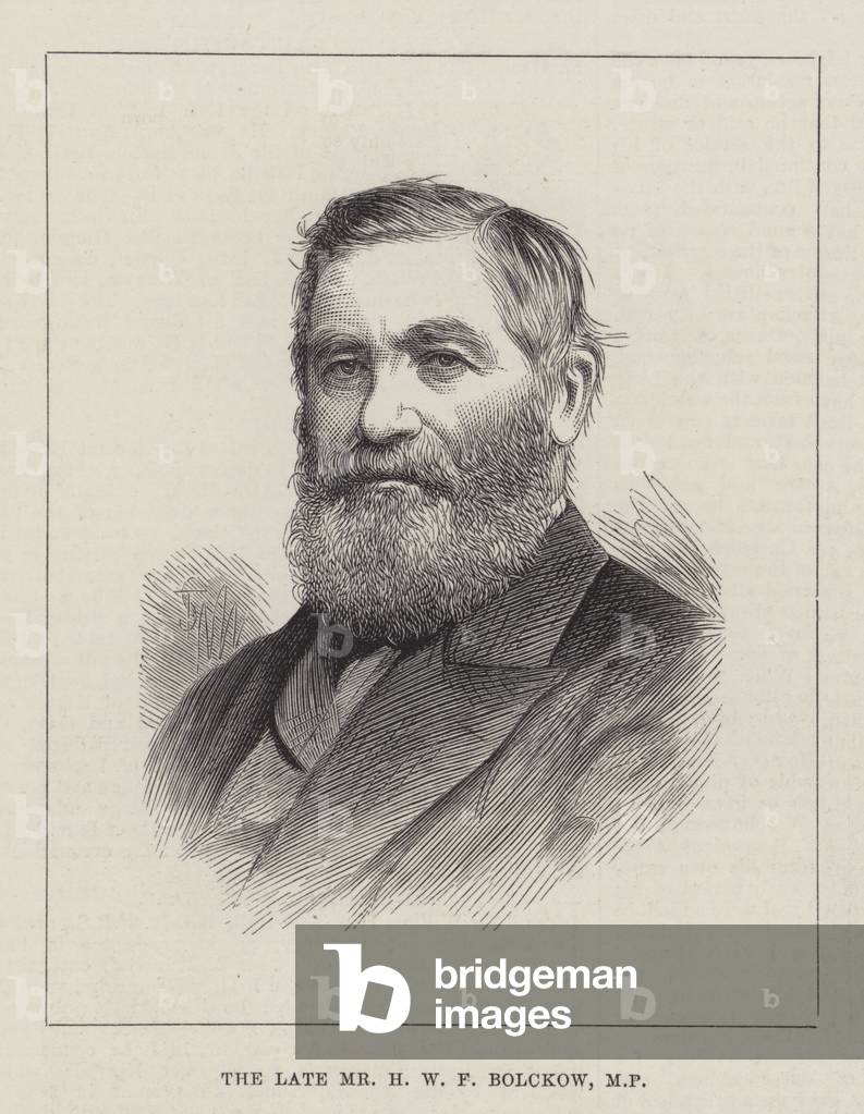 The late Mr H W F Bolckow, MP (engraving)