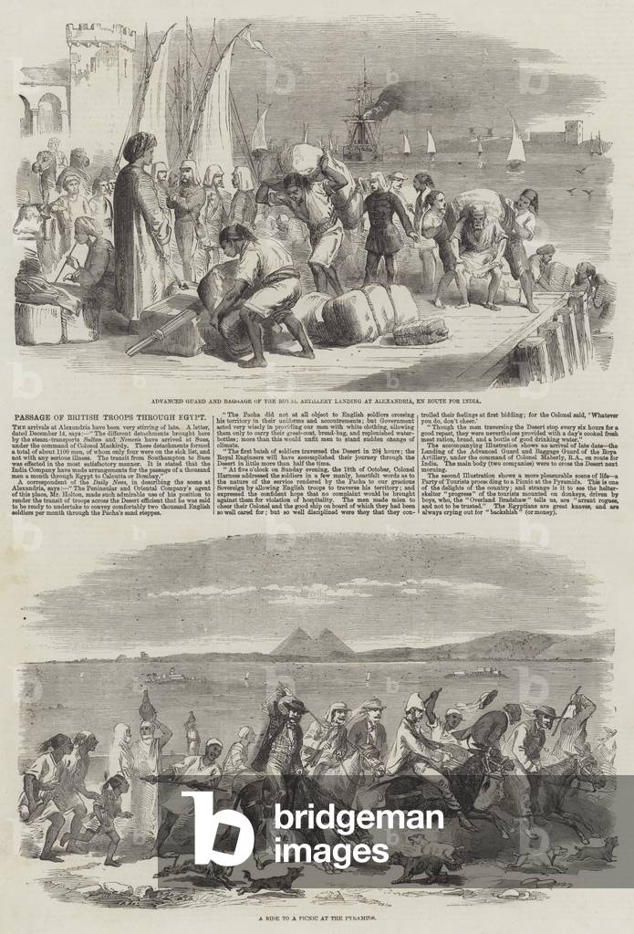 Passage of British Troops through Egypt (engraving)