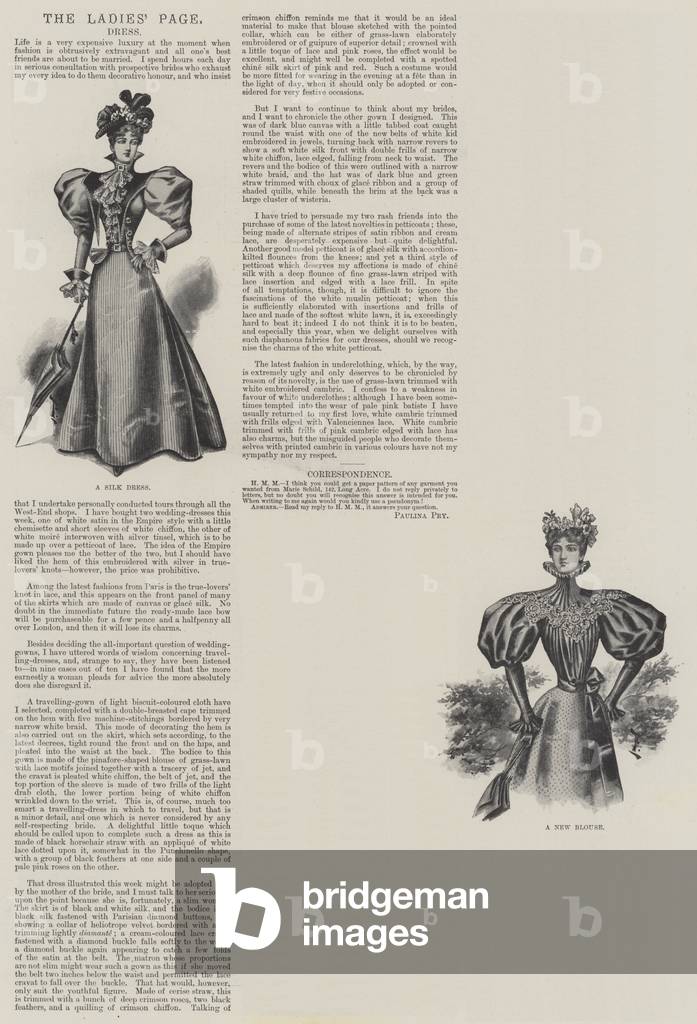 The Ladies' Page, Dress (litho)