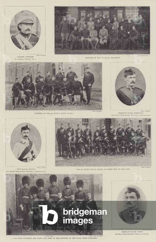 Troops of the Second Boer War (b/w photo)