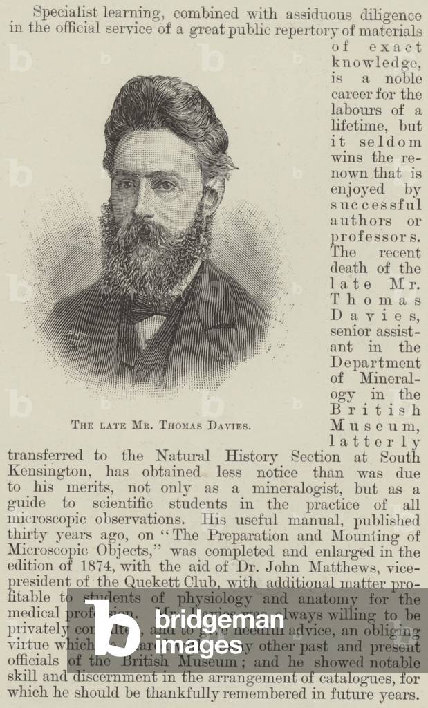 The late Mr Thomas Davies (engraving)