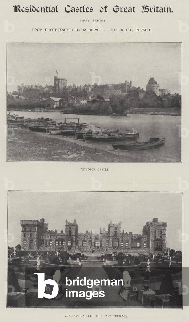 Residential Castles of Great Britain (b/w photo)