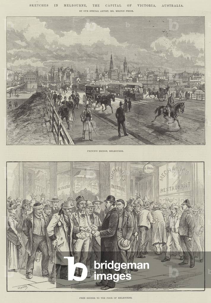 Sketches in Melbourne, the Capital of Victoria, Australia (engraving)