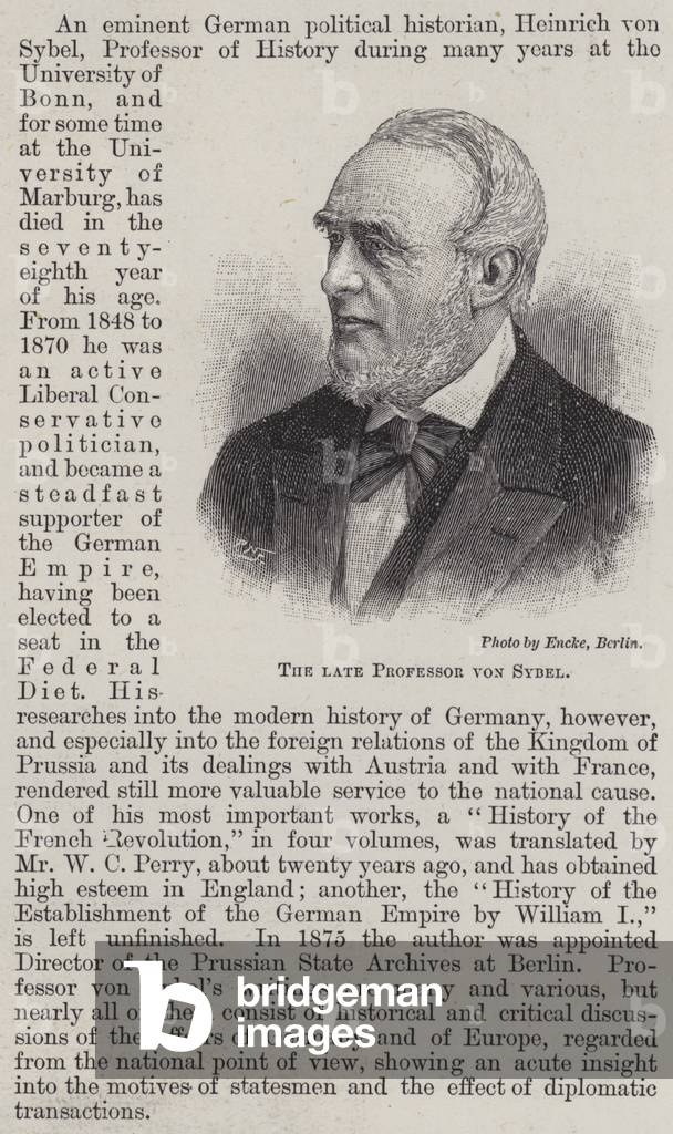 The Late Professor von Sybel (engraving)