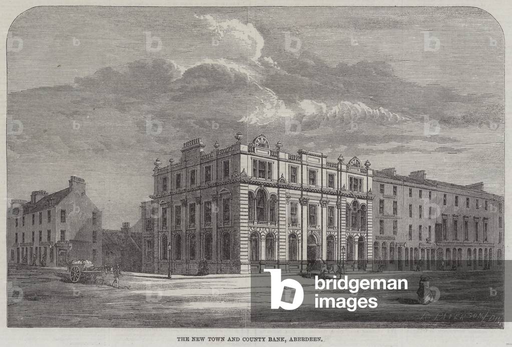 The New Town and County Bank, Aberdeen (engraving)