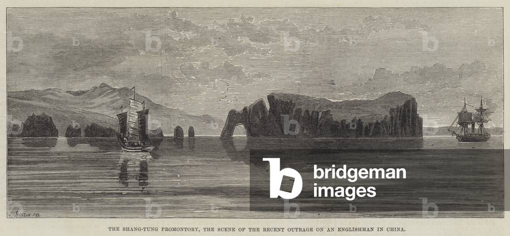 The Shang-Tung Promontory, the Scene of the Recent Outrage on an Englishman in China (engraving)