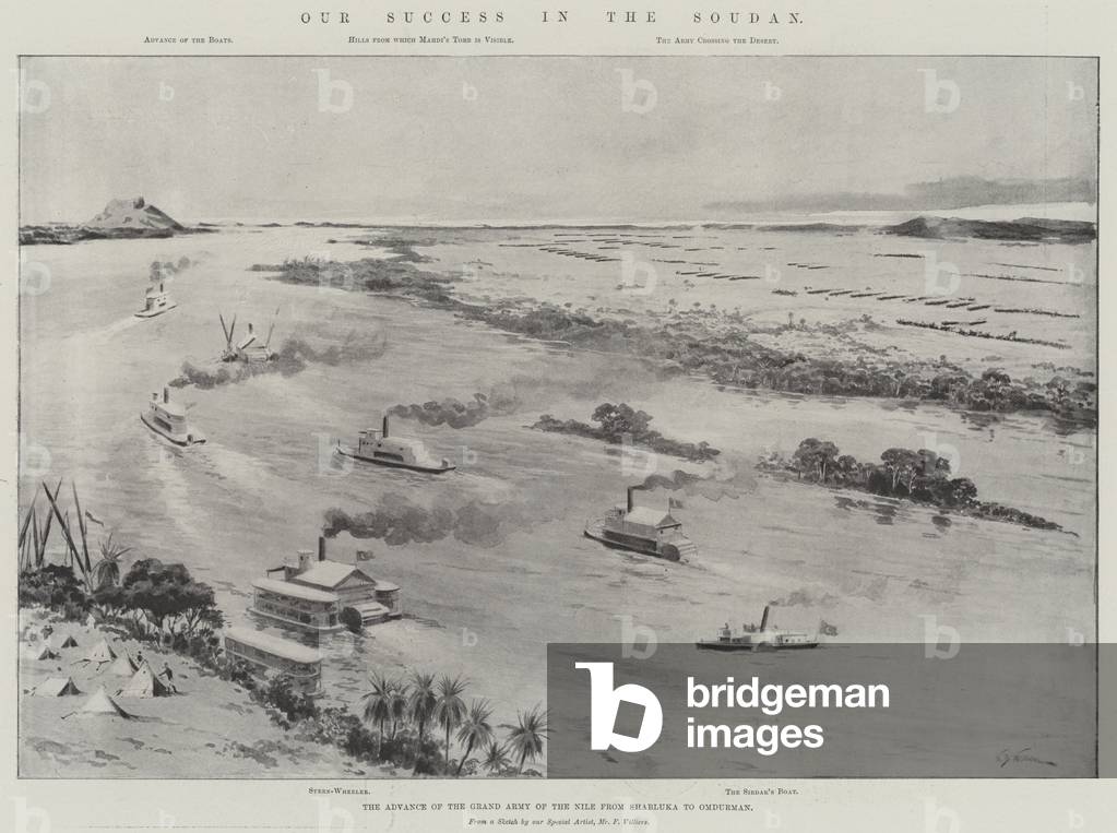 Our Success in the Soudan, the Advance of the Grand Army of the Nile from Shabluka to Omdurman (litho)