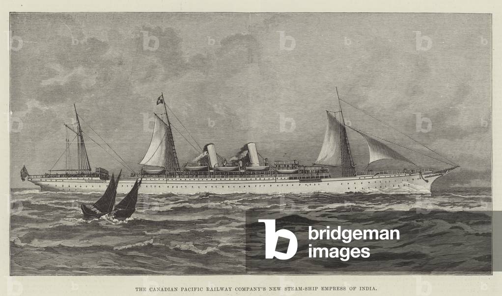 The Canadian Pacific Railway Company's New Steam-Ship Empress of India (engraving)