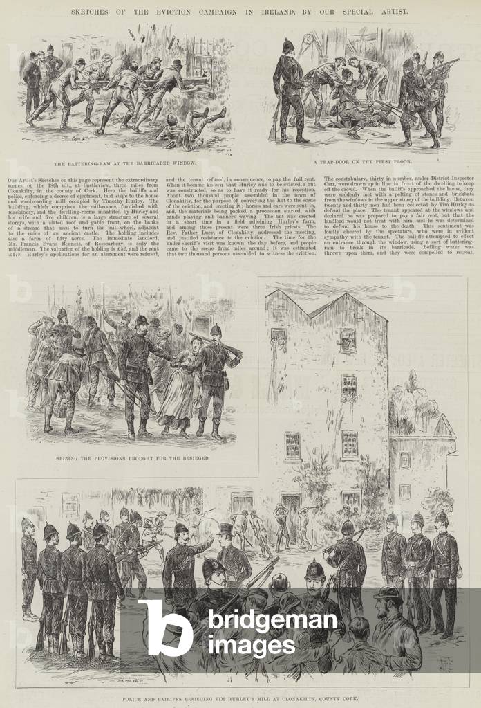 Sketches of the Eviction Campaign in Ireland (engraving)