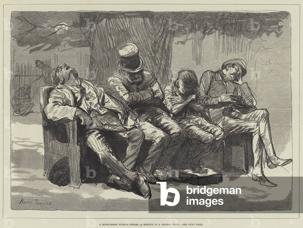 A Midsummer Night's Dream, a Sketch in a London Park (engraving)